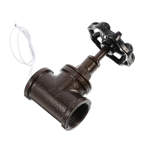 HAMPPLIES Steampunk Stil Stopventil mit Kabel Retro Rohrlampe Schalter für Vintage Beleuchtung Einfache Installation Passend für Rohrleitungs und Tischlampen von HAMPPLIES