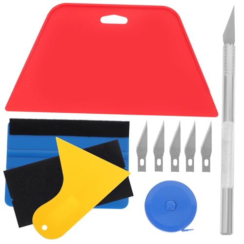 HAMPPLIES Teiliges Tapezierwerkzeug mit Rakel Andrückrolle und Cutter Professionelles Leichtes Wallpaper Smoothing Kit für Einfache Wand und Fensterfolienanwendung Kompakt und Handlich für von HAMPPLIES