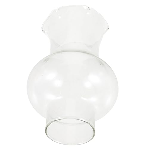 HAMPPLIES Transparenter Lampenschirm Aus Glas Retro Öl Lampe Schirm Hitzebeständig Stilvolles Design Für Öllampen Und Kerzen Hochwertiges Ersatzglas Für von HAMPPLIES