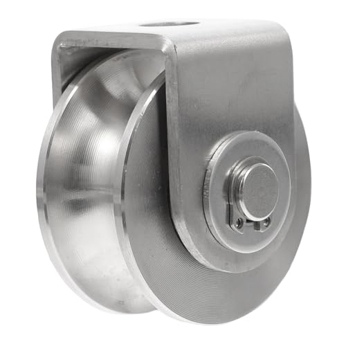 HAMPPLIES U Förmige Edelstahl Umlenkrolle Tragfähige Seilrolle für Stahlseil Industrie Fitnessgeräte und Klettern Rostfrei Langlebig Vibrationsarm Praktische Lastrolle von HAMPPLIES