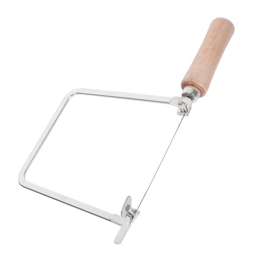 HAMPPLIES U-förmige Bügelsäge mit Holzgriff Ergonomisch Verstellbar für Präzises Schneiden von Holz Metall Kunststoff für DIY Handwerk und Modellbau von HAMPPLIES