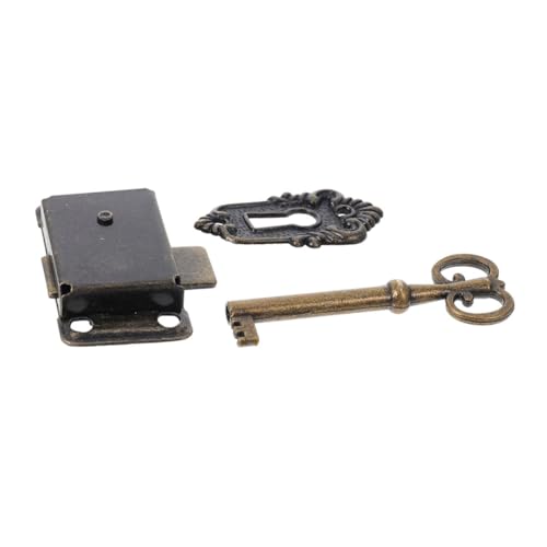 HAMPPLIES Vintage Cabinet Lock aus Robustem Metall Dekoratives Schrankschloss Antikes Design für Kommoden Schmuckkästchen und Korrosionsbeständig Klassischer Stil HAMPPLIES Vintage Cabinet Lock aus Robustem Metall Dekoratives Schrankschloss Antikes Design für Kommoden Schmuckkästchen und Korrosionsbeständig Klassischer Stil von HAMPPLIES
