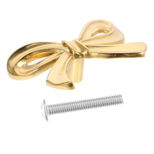 HAMPPLIES Vintage Messing Möbelgriff Bowknot Schubladengriff Schrankgriff für Kommode Kleiderschrank Bücherregal und Küchenschrank Dekorativer Metallknopf für Wohnraumgestaltung von HAMPPLIES