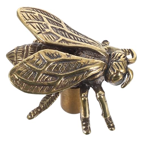 HAMPPLIES Vintage Messing Schrankgriffe Bienenform Dekorative Schubladenknöpfe aus Metall Komfortable Klassische Beschläge für Schränke Kommoden und Kleiderschränke Einfach zu Montieren von HAMPPLIES