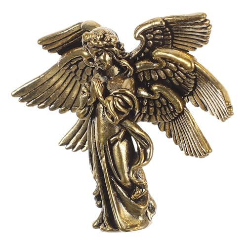 HAMPPLIES Vintage Messing Schutzfigur mit Sechs Flügeln Kleine Schutzengel Skulptur für Regal Rustikale Desktop Deko Handgefertigte Antike Schutzengel Statue für Zuhause und Büro HAMPPLIES Vintage Messing Schutzfigur mit Sechs Flügeln Kleine Schutzengel Skulptur für Regal Rustikale Desktop Deko Handgefertigte Antike Schutzengel Statue für Zuhause und Büro von HAMPPLIES