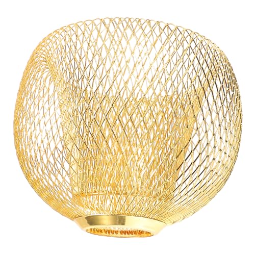 HAMPPLIES Vintage Metall Lampenschirm Kugel Gold Drahtgitter Hängende Deckenleuchte Geometrisch Doppeltes Hohlraum Design Für Wohnzimmer Bar Küche von HAMPPLIES