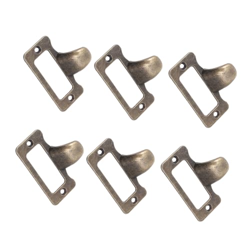 HAMPPLIES Vintage Schubladengriff aus Robustem Zinklegierung Kleiner Etikettenhalter und Ziehgriff für Schrank Möbel Kommode Bronzefarben Leicht und Langlebig für Beschriftung und HAMPPLIES Vintage Schubladengriff aus Robustem Zinklegierung Kleiner Etikettenhalter und Ziehgriff für Schrank Möbel Kommode Bronzefarben Leicht und Langlebig für Beschriftung und von HAMPPLIES