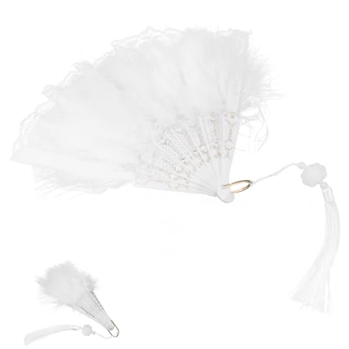 HAMPPLIES Vintage Spitzen-handfächer mit Federn Faltbarer Handventilator für Hochzeit Cosplay und Party Eleganter Orientalischer Damenfächer aus Langlebigem und Leichter Brautfächer HAMPPLIES Vintage Spitzen-handfächer mit Federn Faltbarer Handventilator für Hochzeit Cosplay und Party Eleganter Orientalischer Damenfächer aus Langlebigem und Leichter Brautfächer von HAMPPLIES