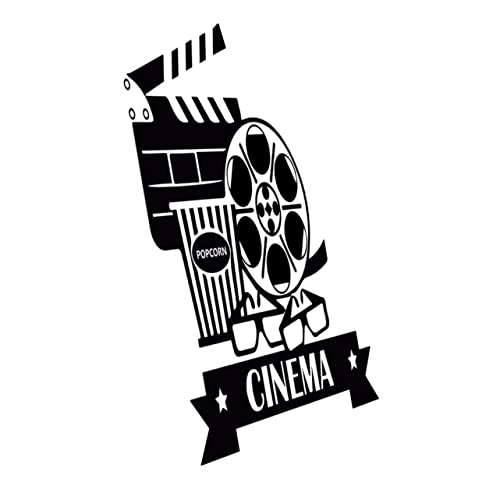 HAMPPLIES Selbstklebende Wanddekoration Kino Wandaufkleber PVC Dekorative Wandkunst für Heimkino Gestaltung Einfach Anzubringen Farbenfroh HAMPPLIES Selbstklebende Wanddekoration Kino Wandaufkleber PVC Dekorative Wandkunst für Heimkino Gestaltung Einfach Anzubringen Farbenfroh von HAMPPLIES