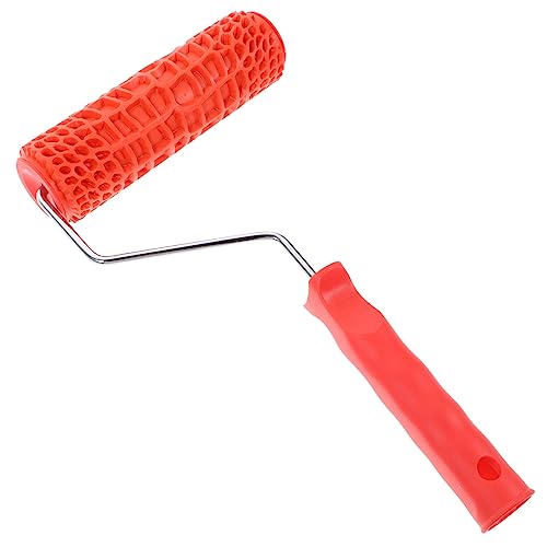 HAMPPLIES Wanddekoration Malwerkzeug Präge Roller mit Griff für Strukturmuster Wiederverwendbar und Waschbar für Möbel und Zäune von HAMPPLIES