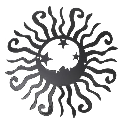 HAMPPLIES Wanddekoration Mond und Sterne Ornament Schwarzes Metall Wandhänger für Garten Wohnzimmer Schlafzimmer Stabile Befestigung Kunstvolles Design Dekorativer Wandschmuck HAMPPLIES Wanddekoration Mond und Sterne Ornament Schwarzes Metall Wandhänger für Garten Wohnzimmer Schlafzimmer Stabile Befestigung Kunstvolles Design Dekorativer Wandschmuck von HAMPPLIES