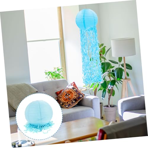 HAMPPLIES Wasserblau Faltbare Quallen Papierlaterne Partydekoration mit Quasten für Kindergeburtstag Meeres themen Poolparty Dekor HAMPPLIES Wasserblau Faltbare Quallen Papierlaterne Partydekoration mit Quasten für Kindergeburtstag Meeres themen Poolparty Dekor von HAMPPLIES
