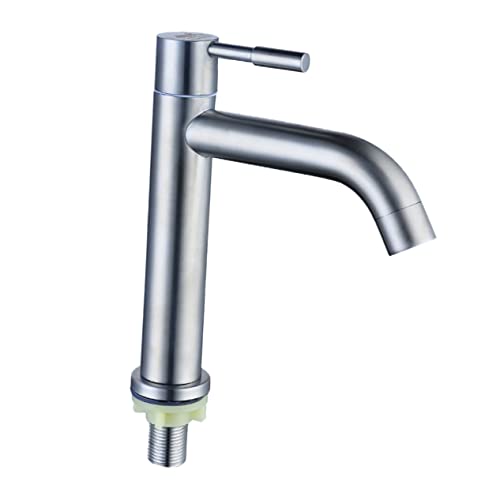 HAMPPLIES Wasserhahn für Waschbecken Einhebel Kaltwasserarmatur für Badezimmer und Küche Langlebig Rostfrei Installieren und Modern im Design für Ihre Wohnraumgestaltung von HAMPPLIES