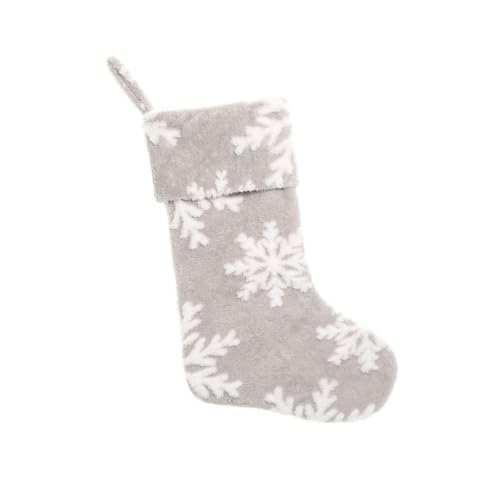 HAMPPLIES Weihnachtlicher Sockanhänger aus Plüsch mit Schneeflockenmotiv Farbintensives Geschenkbeutelchen für Kleine Süßigkeiten Dekorativer Christbaumschmuck für Familie und Party HAMPPLIES Weihnachtlicher Sockanhänger aus Plüsch mit Schneeflockenmotiv Farbintensives Geschenkbeutelchen für Kleine Süßigkeiten Dekorativer Christbaumschmuck für Familie und Party von HAMPPLIES