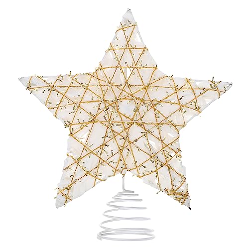 HAMPPLIES Weihnachtsbaum Stern Topper aus und Papierseil Goldfarbene Christbaumspitze Stabile Xmas Baumspitzen Dekoration für Festliche Weihnachtsbaum Ornamente HAMPPLIES Weihnachtsbaum Stern Topper aus und Papierseil Goldfarbene Christbaumspitze Stabile Xmas Baumspitzen Dekoration für Festliche Weihnachtsbaum Ornamente von HAMPPLIES