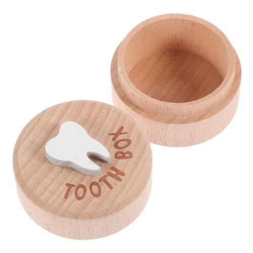 HAMPPLIES -Zahn-Box Veranstalter Zahnbedenken erste zahn behälter Zahnhalter für Babyzahn -Souvenir verlorenes Zahnbehälter Zahnschoner für hölzern von HAMPPLIES