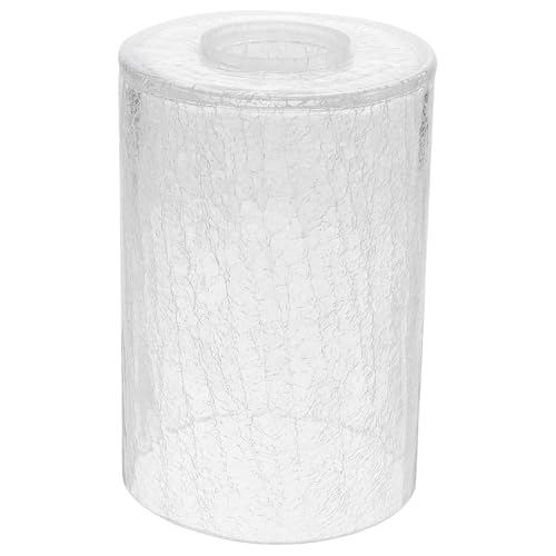 HAMPPLIES Zylindrischer Lampenschirm aus Transparentem Rissigem Glas Dekorativer Ersatzglas Lampenschirm für Tischlampen Installieren Robust und Stilvoll für Schlafzimmer und Wohnräume von HAMPPLIES