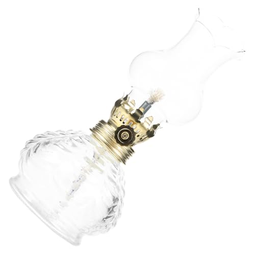 HAMPPLIES antike Öllaternen Campinglaterne Vintage Petroleumlaterne Lava Lampe altes Öllicht Retro lampen hochzeitsdeko Kerosin -Laterne Öllampen für den Notfall im Innenbereich Glas Weiß von HAMPPLIES