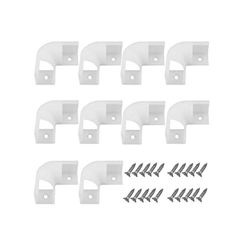 HAMRVL LED-Aluminiumkanal-Eck-Set für LED-Lichtstreifen, L-Form, 45 x 45, 90-Grad-Stecker, geeignet für V-förmige Küchenschränke, LED-Aluminiumsystem, 16 x 16 mm, mit Schraubwinkel-Drehlösung von HAMRVL