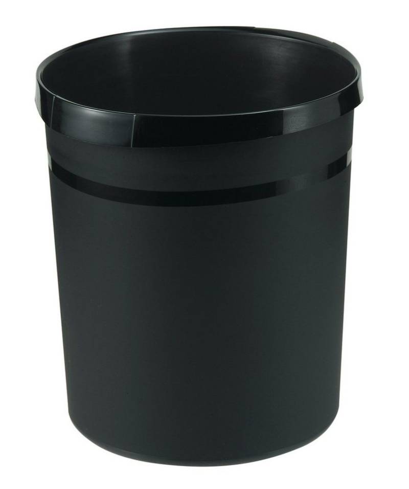HAN-Bürogeräte Papierkorb 1 Papierkorb GRIP KARMA 18 Liter - schwarz von HAN-Bürogeräte