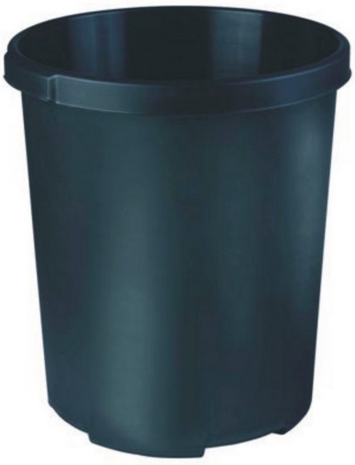 HAN-Bürogeräte Papierkorb Großpapierkorb Mobil XXL mit Griffmulden 50 Liter schwarz (4 Stück) von HAN-Bürogeräte
