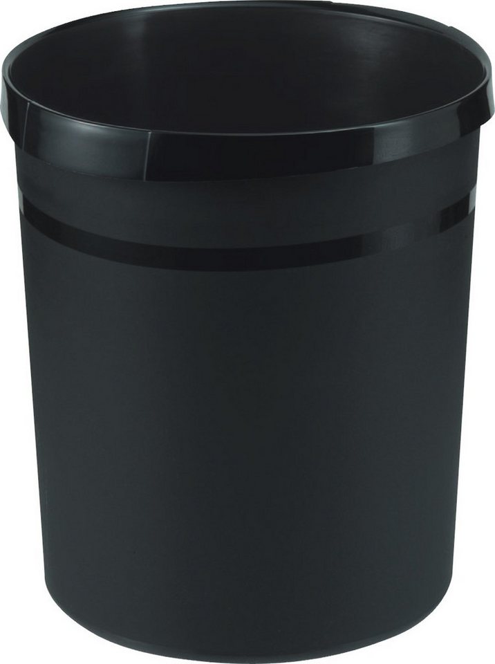 HAN-Bürogeräte Papierkorb Papierkorb Grip mit Griffmulden 18 Liter schwarz von HAN-Bürogeräte