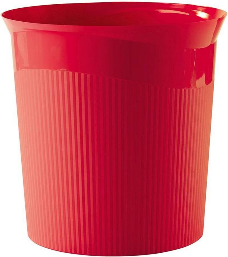 HAN-Bürogeräte Papierkorb Papierkorb Re-Loop 13 Liter 100% Recyclingmaterial rund rot von HAN-Bürogeräte