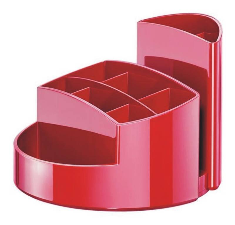 HAN-Bürogeräte Tischaufsatz Köcher Rondo mit 9 Fächern rot von HAN-Bürogeräte