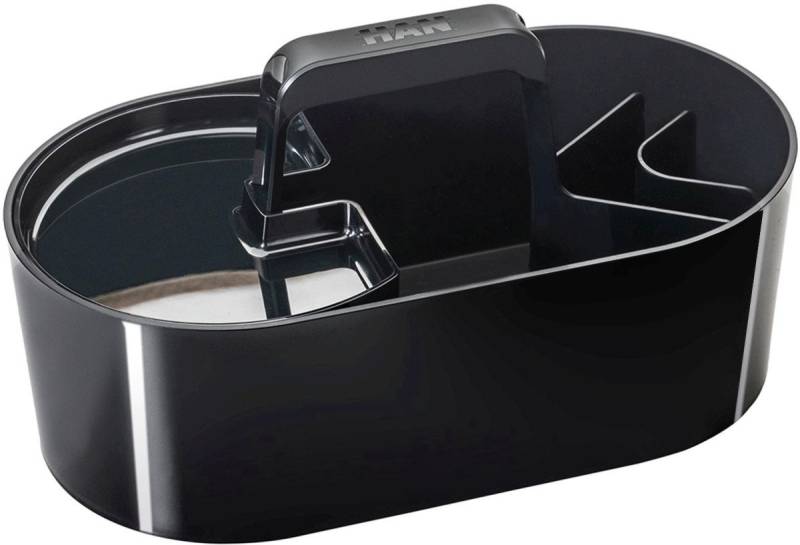 HAN-Bürogeräte Tischaufsatz Mobile Organisationsbox 4 Fächer BxTxH 33x18x17,5cm Jet Black von HAN-Bürogeräte