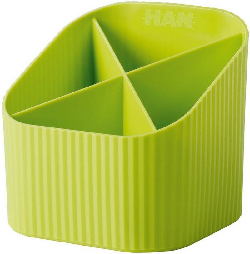 HAN-Bürogeräte Tischaufsatz Schreibtischköcher Re-X-Loop 4 Fächer RC-Kunststoff lemon von HAN-Bürogeräte