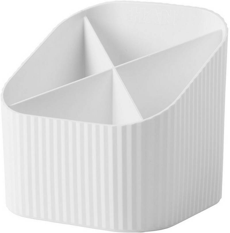 HAN-Bürogeräte Tischaufsatz Schreibtischköcher Re-X-Loop 4 Fächer RC-Kunststoff weiß von HAN-Bürogeräte