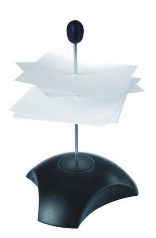 HAN-Bürogeräte Tischaufsatz Zettelspießer Delta mit Schutzkappe schwarz (10 Stück) von HAN-Bürogeräte