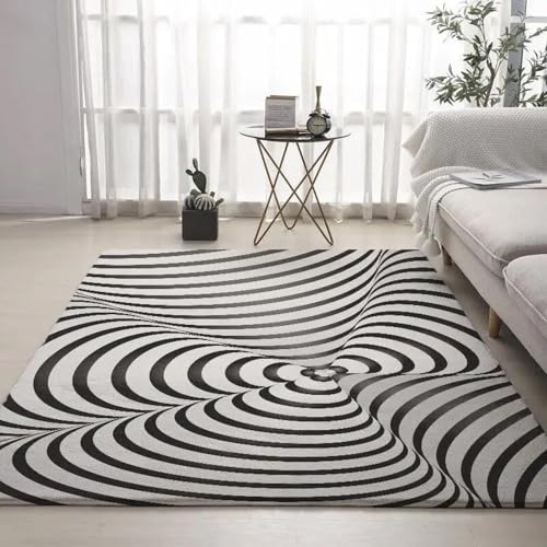 HAN MAN XIU 3D-Teppich mit Zebramuster für Wohnzimmer, Schlafzimmer, Balkon, Badezimmer – rutschfeste Matte & dekorativer Bodenbelag HAN MAN XIU 3D-Teppich mit Zebramuster für Wohnzimmer, Schlafzimmer, Balkon, Badezimmer – rutschfeste Matte & dekorativer Bodenbelag von HAN MAN XIU