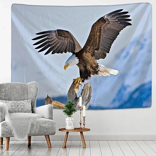 HAN MAN XIU Blauer Strand Himmel Tier Adler Muster Wandteppich Wohnzimmer Schlafzimmer Dekorative Wandteppich von HAN MAN XIU