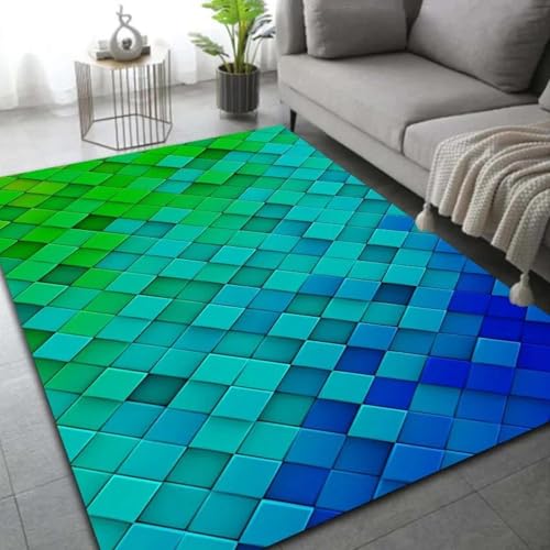 HAN MAN XIU Bunte geometrische 3D-Teppiche, geeignet für Wohnzimmer, Schlafzimmer, Balkon und Küche als rutschfeste Dekorationsmatten HAN MAN XIU Bunte geometrische 3D-Teppiche, geeignet für Wohnzimmer, Schlafzimmer, Balkon und Küche als rutschfeste Dekorationsmatten von HAN MAN XIU