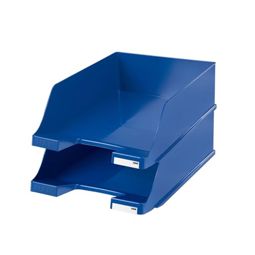 HAN 1047-14, Briefablage KLASSIK XXL, Extra hoch, Modern, Schick und Hochglänzend, 2er Packung, blau HAN 1047-14, Briefablage KLASSIK XXL, Extra hoch, Modern, Schick und Hochglänzend, 2er Packung, blau von HAN