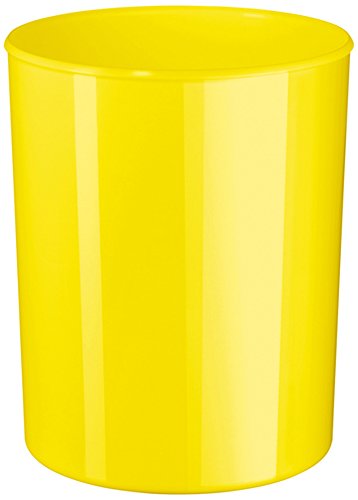 HAN Design-Papierkorb i-Line, eleganter Abfalleimer, hochglänzender und stylischer Mülleimer für das moderne Büro, 13 Liter Volumen, 18132-95, gelb von HAN
