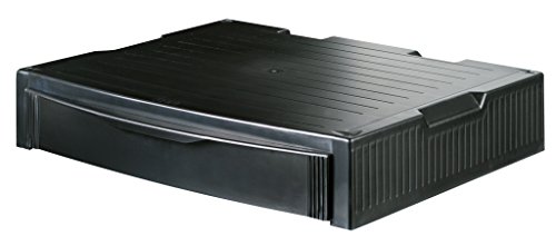 HAN MONITOR STAND, Profi-Monitorständer mit 1 Schublade, stabil, schick und stapelbar, schwarz, 9250-13 von HAN