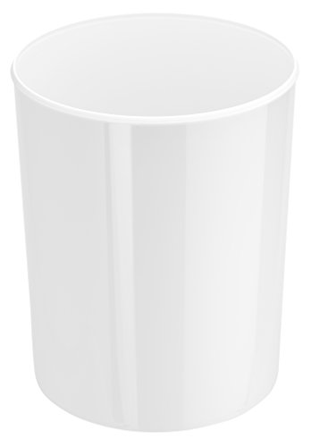 HAN Design-Papierkorb i-Line, eleganter Abfalleimer, hochglänzender und stylischer Mülleimer für das moderne Büro, 20 Liter Volumen, 18200-12, weiß von HAN