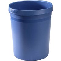 HAN GRIP KARMA 18198-16 Papierkorb 18l (Ø x H) 312mm x 350mm Recycling Kunststoff Öko-Blau von HAN