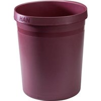 HAN GRIP KARMA 18198-17 Papierkorb 18l (Ø x H) 312mm x 350mm Recycling Kunststoff Öko-Rot von HAN