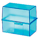 HAN Karteikartenbox DIN A7 300 Karten Blau, Transparent 12,1 x 7,4 x 10,1 cm von HAN