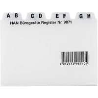 HAN Karteikartenregister Kunststoffregister A-Z, A7 A-Z specs_pbs_for_format_0000000033 Transparent von HAN