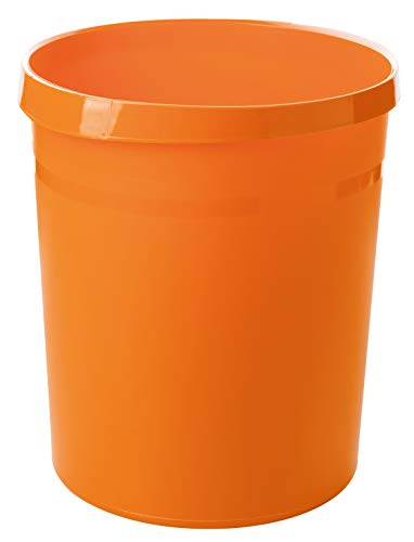 HAN Papierkorb GRIP, 15 STÜCK, stylischer und edler Mülleimer fürs Büro, stabiler Abfalleimer, 18 Liter Volumen, 18190-51, orange HAN Papierkorb GRIP, 15 STÜCK, stylischer und edler Mülleimer fürs Büro, stabiler Abfalleimer, 18 Liter Volumen, 18190-51, orange von HAN