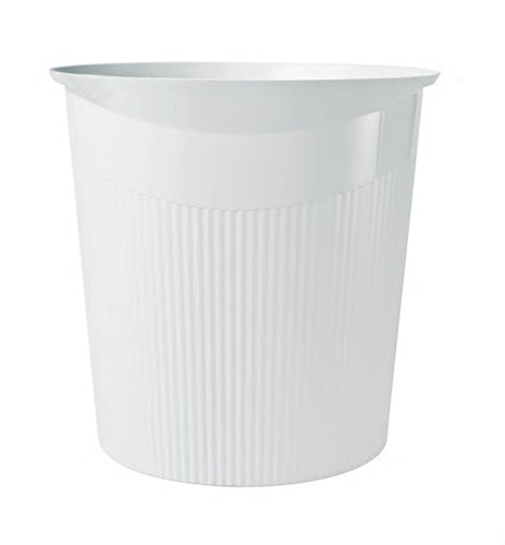HAN Papierkorb LOOP - 6 STÜCK, 13 Liter Fassungsvermögen / trendiges Design / Stabiler und schmutzunempfindlicher Mülleimer, weiß, 18140-12 von HAN