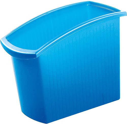 HAN Papierkorb MONDO, schlanker Mülleimer mit 18 Liter Fassungsvermögen, Abfalleimer ideal für unter den Schreibtisch im Büro, 1840-64, transluzent-blau von HAN