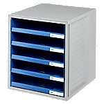 HAN Schubladenbox 1401-14 Kunststoff Lichtgrau, Blau 27,5 x 33 x 32 cm von HAN