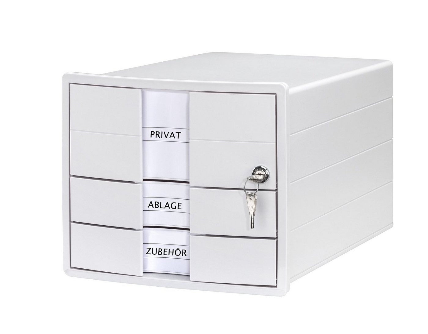 HAN Schubladenbox HAN 1018 Schubladenbox IMPULS A4/C4 inkl. Einsatz & Schloss - weiß von HAN