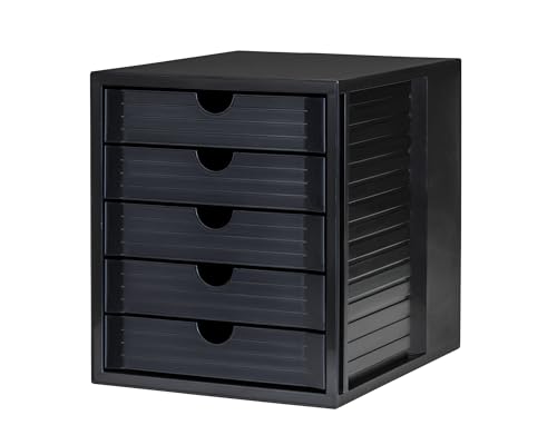 HAN Schubladenbox Systembox Karma mind 80 Prozent Recycling-Kunststoff mit 5 geschlossenen Schubladen, Inkl. Auszugsperre plus Beschriftungsclip, Gummifüße, Schwarz, 14508-13 HAN Schubladenbox Systembox Karma mind 80 Prozent Recycling-Kunststoff mit 5 geschlossenen Schubladen, Inkl. Auszugsperre plus Beschriftungsclip, Gummifüße, Schwarz, 14508-13 von HAN