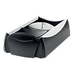 HAN Visitenkartenbox Delta VIP DIN A7 500 Karten Silber, Schwarz 12 x 25,5 x 8 cm von HAN